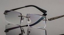 Designer Mens Rimless Reading Glasses Tinted Color Readers 1.00 3.00 Strength