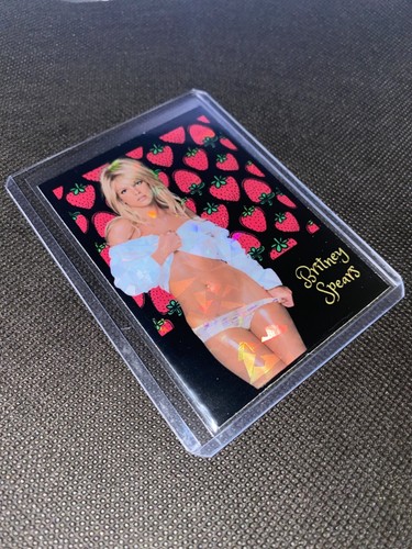 Britney Spears Sexy Custom Strawberry Refractor Holographic Trading Card - Picture 2 of 5