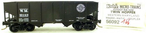 Micro Trains Line 56092 Western Maryland 10140 33' Twin Hopper OVP 1:160 #K166 å | Zustand: Gebraucht