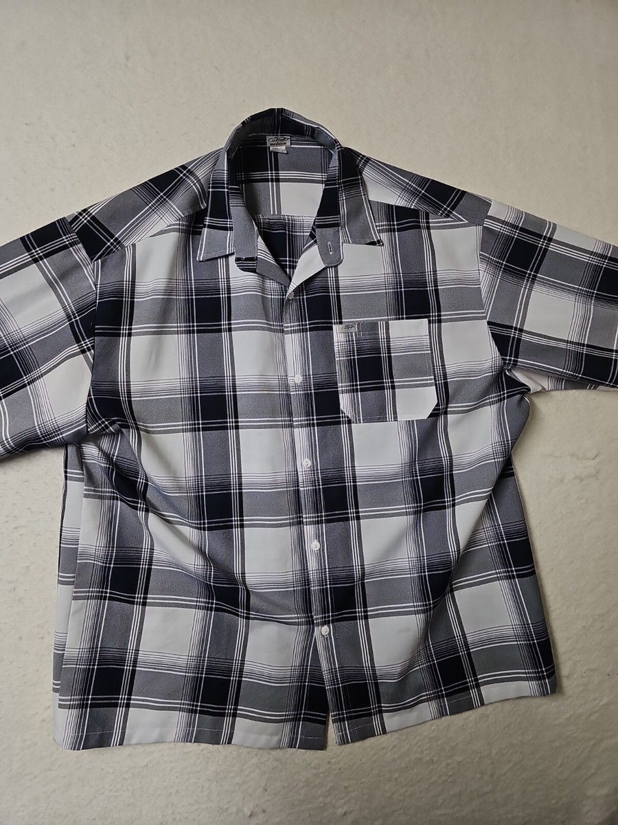 トップス WofG Logo plaid pattern Tee Men's Cotton T-Shirt -Red Buffalo Check Plaid Tartan Pattern