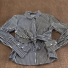 Walter baker Striped Black and White/blue and white striped Top size small