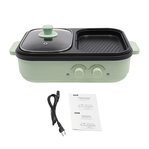 Electric Hot Pot With Grill Area, Multi-purpose Hot Pot, 2-In-1 Electric Hot Pot - Picture 2 of 10