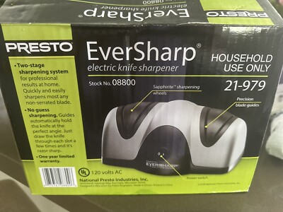 Presto  Professional Ever Sharp  Three-Stage Electric Knife Sharpener 08810 NIB