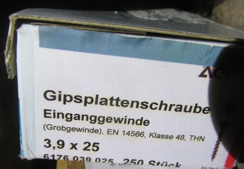 Gipsplattenschrauben Schnellbauschrauben Grobgewinde 3,9x25mm 250stk ContPal4a