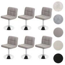 6er-Set Esszimmerstuhl Kavala Kunstleder schwarz creme wei&szlig; grau braun gr&uuml;n