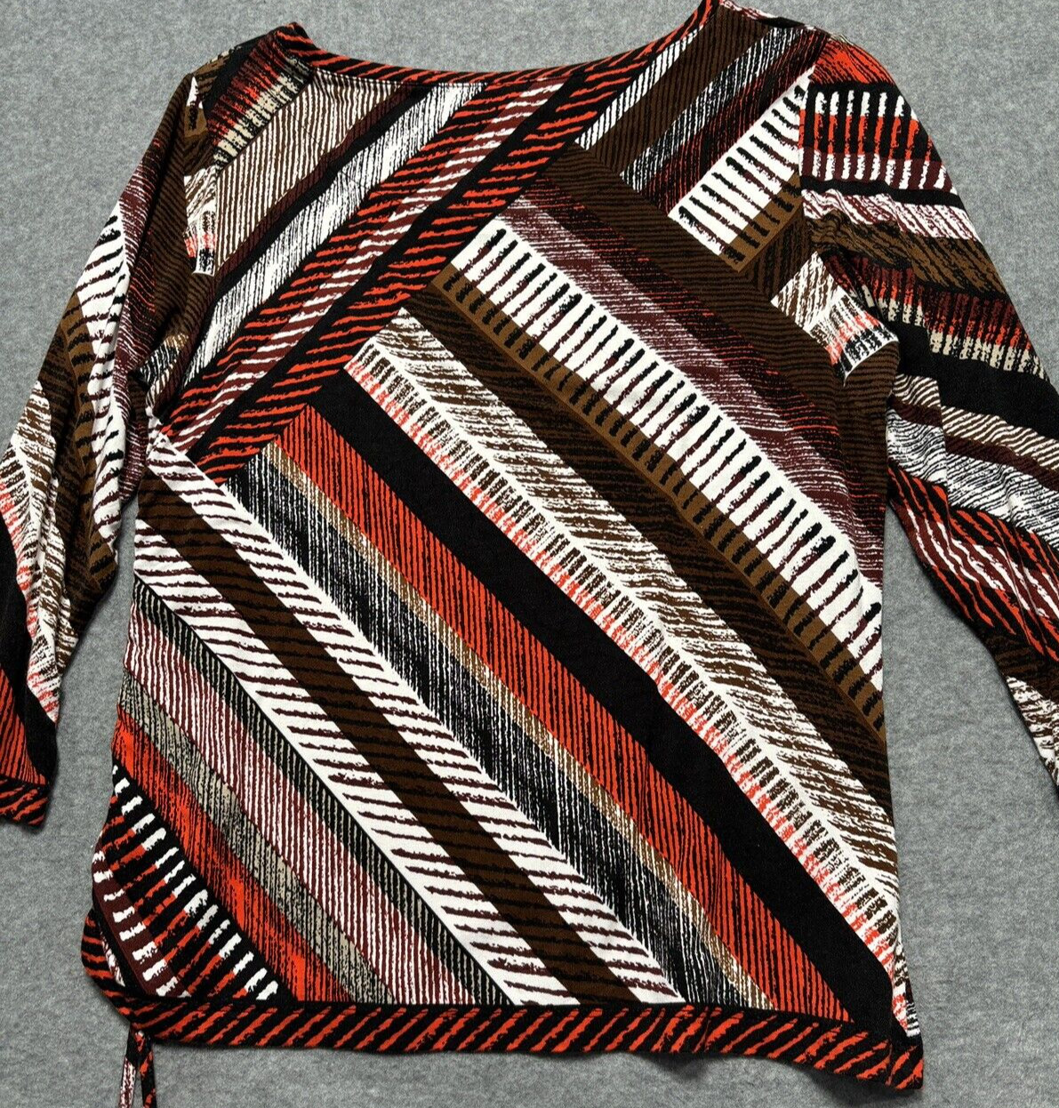 Ruby Rd Womens Blouse Medium Petite Diagonal Stri… - image 8