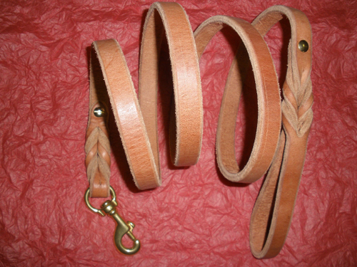 LEATHER SLIP COLLAR, 1" X 21", BLACK, HEAVY SOLID BRASS RINGS, GENERAL USE - Picture 23 of 24