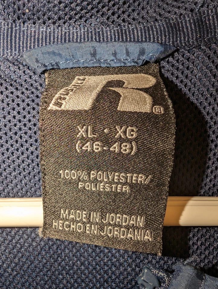 Russell Athletics Vintage Color Block Windbreaker Jacket XL Extra Large Y2K Dad - Image 4 of 4