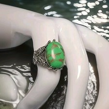 Green Turquoise Ring SIZE 6