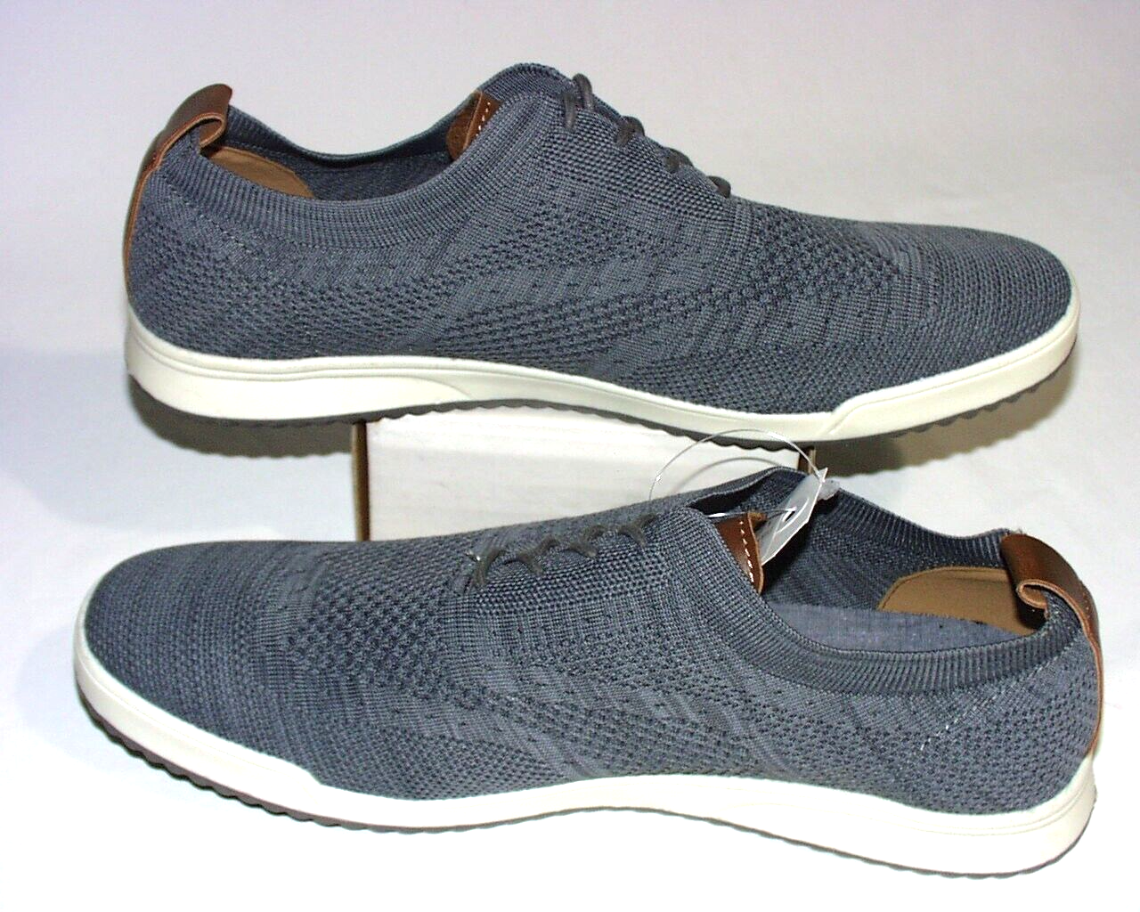 SAOLA IZOD Breeze Casual Oxford tomaia tessile lavorata a maglia grigio uomo USA 12 M nuovo