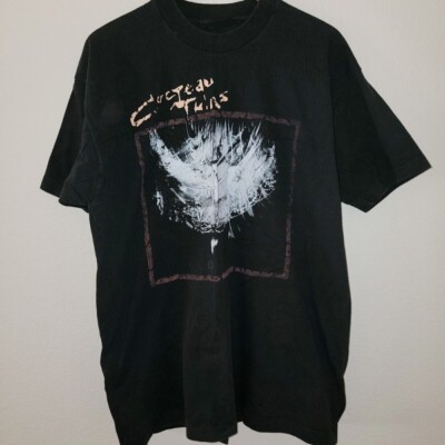 Rare Vintage Cocteau Twins Tour Black All Size T-Shirt 90s Rare Vintage Cocteau Twins Tour Black All Size T-Shirt 90s