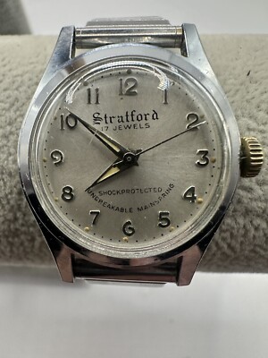 Stratford 17 Jewel Shock Protected Ladies‎ Vintage Watch Manual Wind 28MM 5.5\