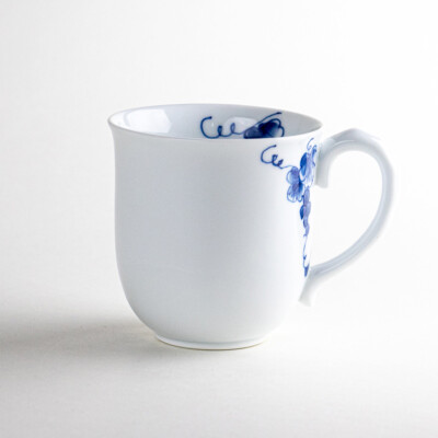 Arita Ware Japanisch Becher Teetasse Kaffeetasse Ai-Indigo Wild Trauben Japan