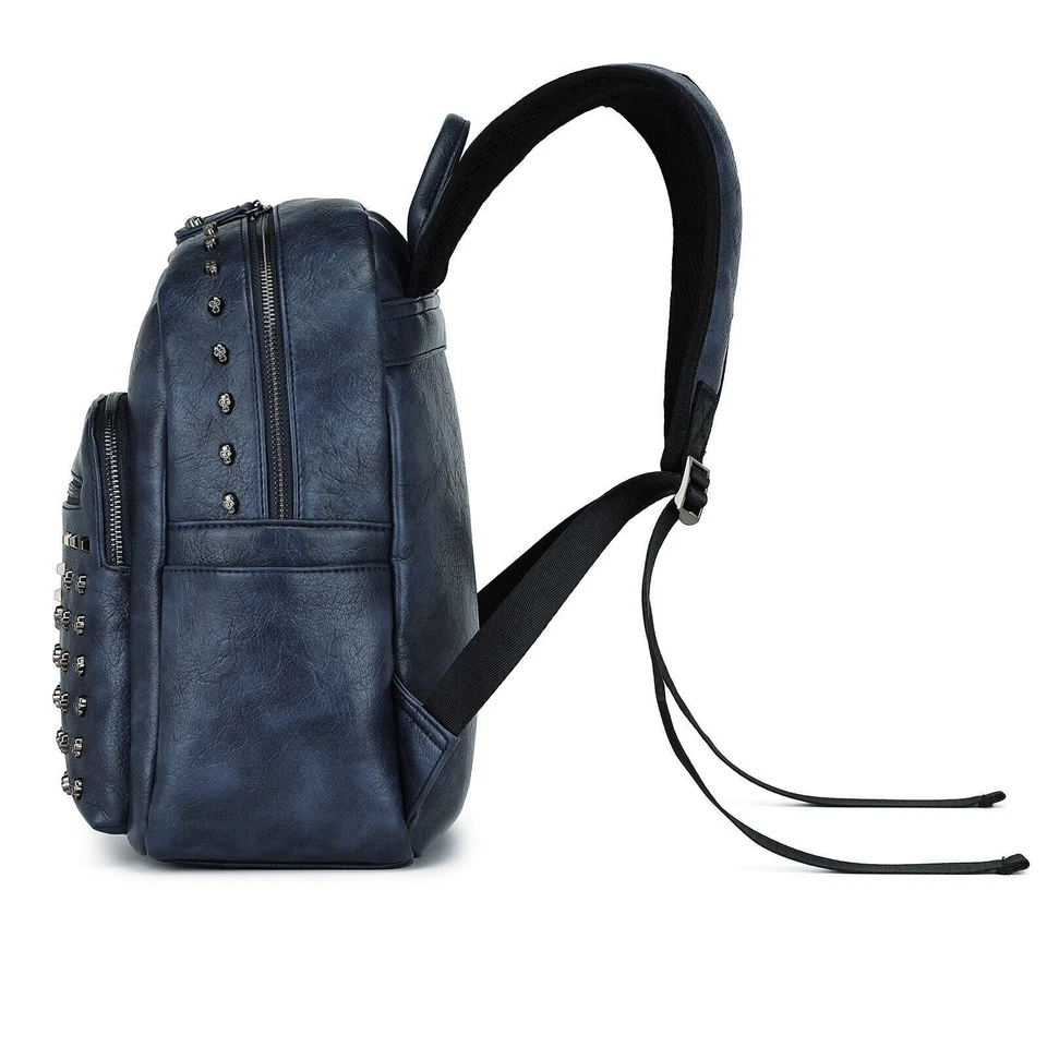 Sac à dos en cuir PU à motif de tête de mort pour femmes d'affaires - Photo 4/4