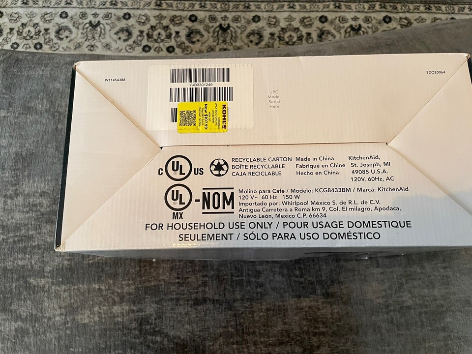 KitchenAid Burr Coffee Grinder KCG8433BM eBay