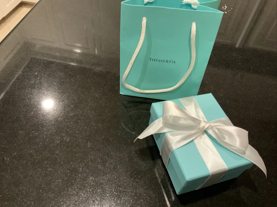 #2583 Tiffany & Co. Necklace 4 Diamond Quatrefoil Key Pendant 18K WhiteG Retired - Image 4 of 4