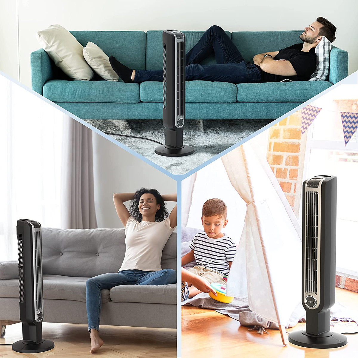 Lasko 2511 36″ Tower Fan with Remote Control - Features 3 Whisper Quiet  Speeds a | eBay