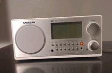 Sangean WR-2 RDS FM/AM Digital Radio Receiver Table Top White/Cream, Tested