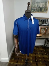 Cutter & Buck Dry Tec Men's Size L Golf Polo Short Sleeve Blue NWT