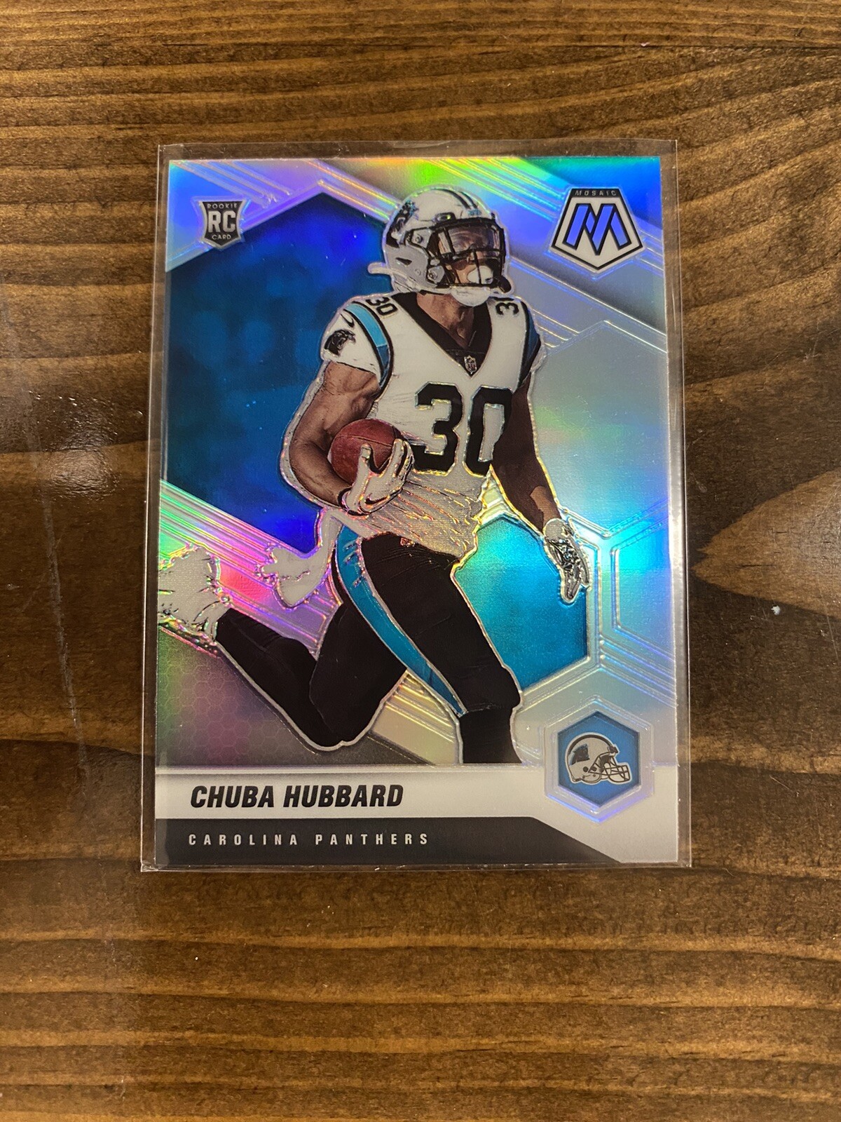 2021 Mosaic Chuba Hubbard #325-V Silver Prizm Rookie Photo Variation Panthers RC