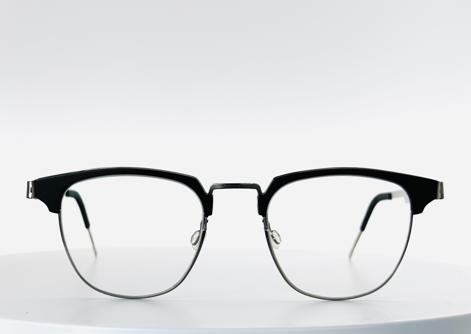 LINDBERG STRIP 9843 20/10240 P10 Black Browline Eyeglasses 49-21-135 B:43