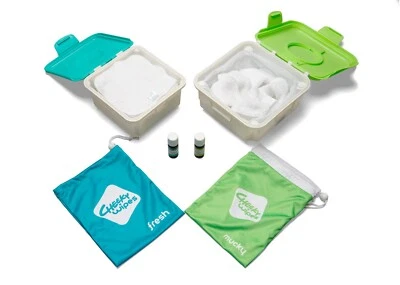 Reusable Cloth Baby Wipes Workhorse WHITE All-In-One Kit From Cheeky Wipes