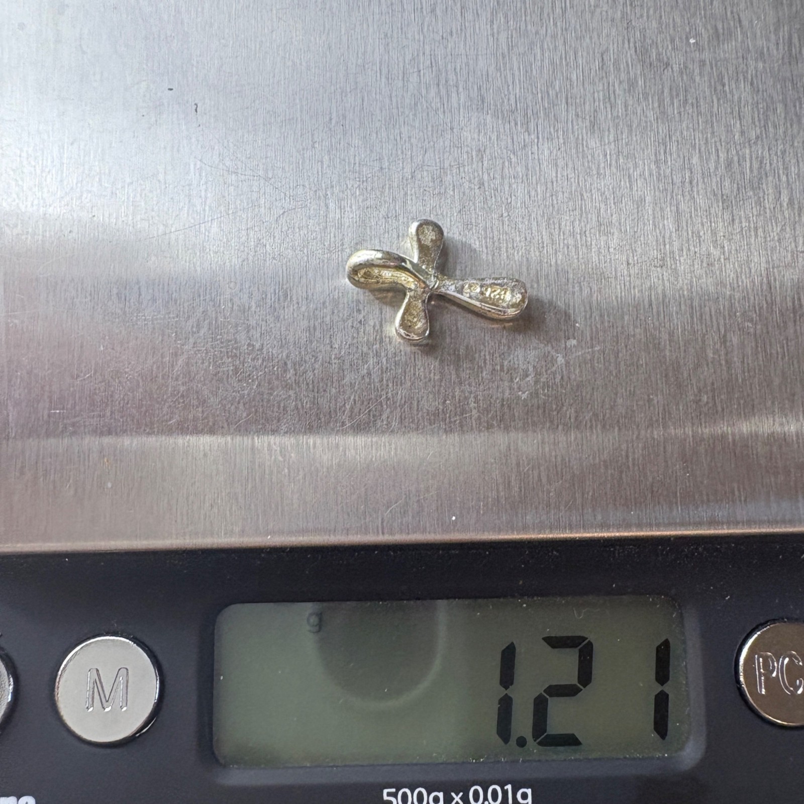 VTG Solid Sterling Silver 925 Rounded Cross Penda… - image 8
