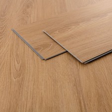 Revêtement de sol PVC à clic planche en vinyle marron chêne 1,54m² 4,2mm 7 lames