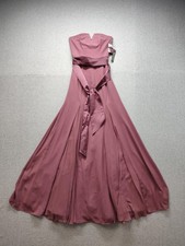 White By Vera Wang Dress Women 0 Chianti Strapless Formal Crepe Gown Maxi