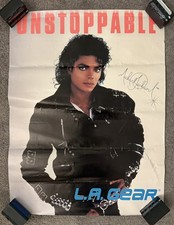 Michael Jackson Poster 1989 Unstoppable LA Gear Shoe Bad Album Cover 18 x 24 in