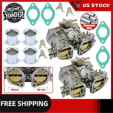 For 48IDF Weber 2BARREL 2pcs Carburetor w/4 Gaskets for VW Beetle Jaguar Porsche