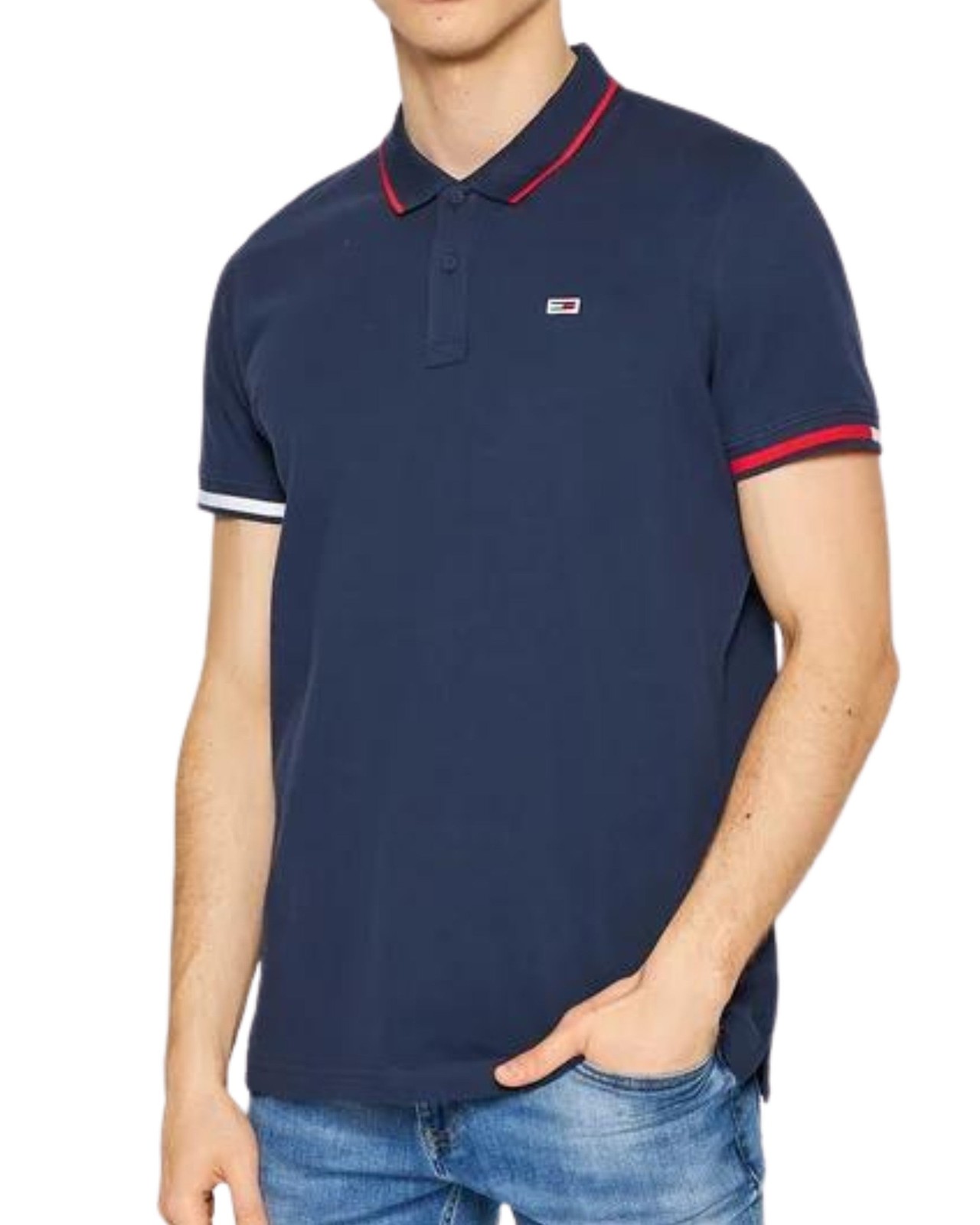 Поло Polo Tommy Jeans Polo Tjm Красный флаг Cotone Blu 18090₽