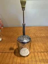 Vintage 1950s Acme Glass Nut And Food Chopper Dicer Stainless Steel