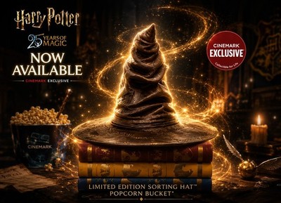 Harry Potter 25th Anniversary Sorting Hat Popcorn Bucket House Book Free Shippin