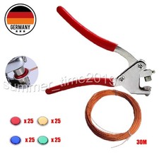 Plombenzange Bleiplombenzange Stahl +30m Plombendrähte +100 Plomben Set für Blei