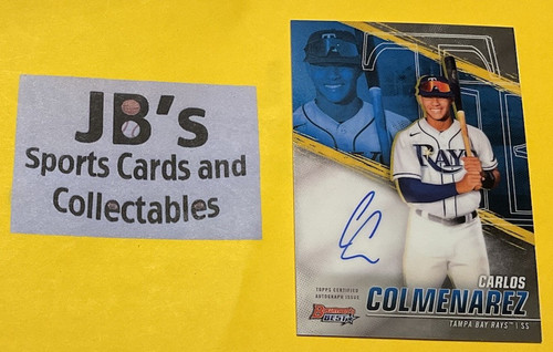 2021 Bowman’s Best Carlos Colmenarez Auto Autograph Tampa Bay Rays #B21-CC - Picture 1 of 1