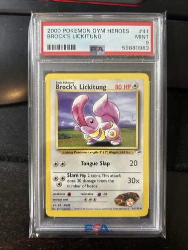 Brock's Lickitung (Unlimited) graded PSA 9 for sale on eBay