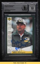 BAS 1995 Green Bay Packers Police Racine County Mike Holmgren #1 Auto READ r0q