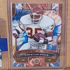 Christian Okoye 2024 Resurgence Blue Surge Card #91/99 Kansas City Chiefs
