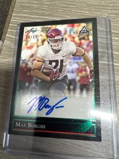 Leaf Football Card Max Borghi Autographed RC 16/35 Rookie Card Graded Mint