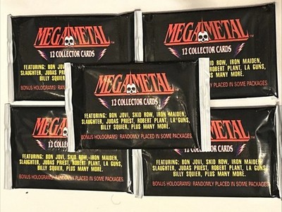 1991 Mega Metal Collector Cards Lot Of 5 Packs