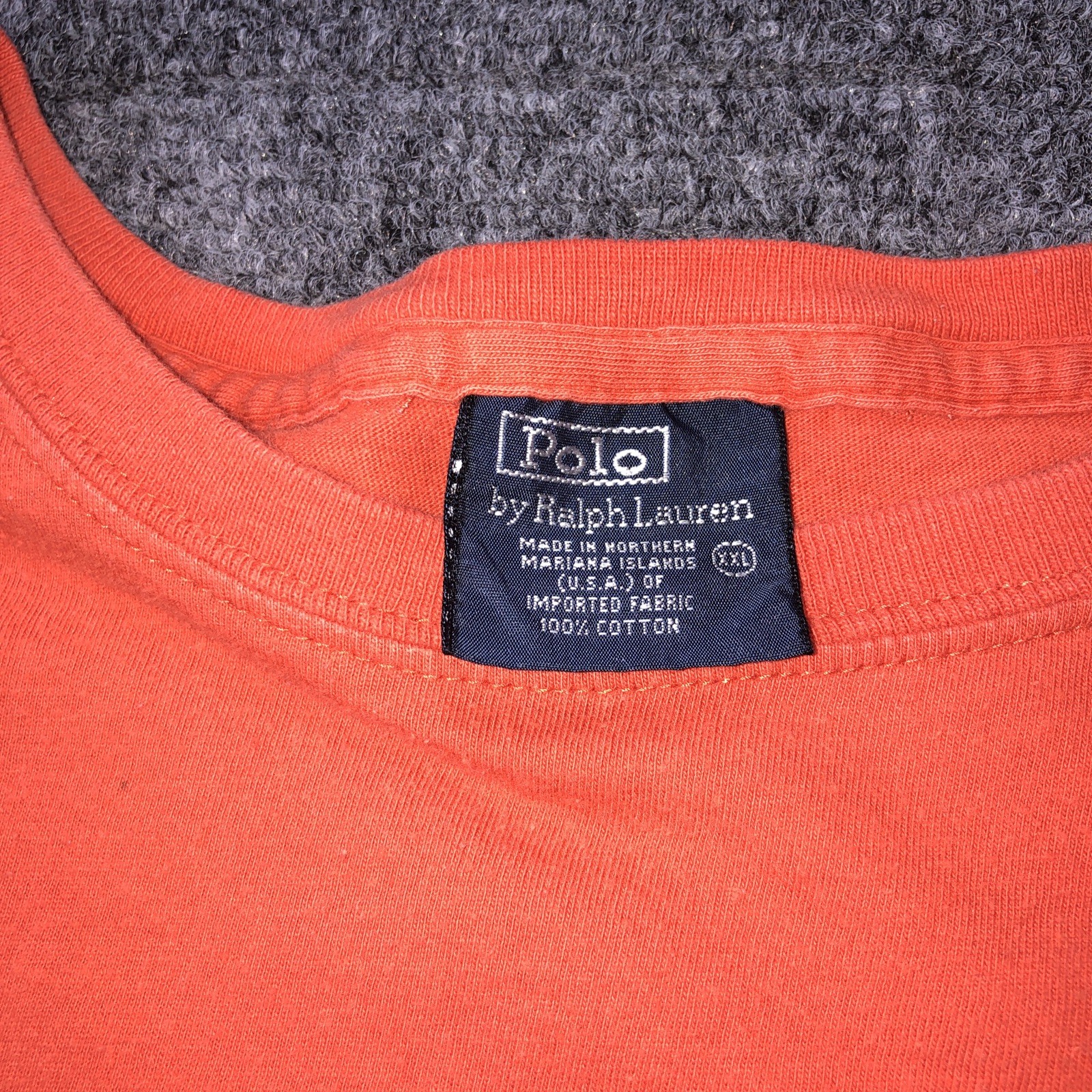 Polo Ralph Lauren camicia uomo XXL vestibilità personalizzata arancione pony logo casual