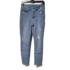 Seven7 Distressed Skinny Jeans Light Wash Stretch Women's Size 8