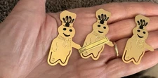 Vintage Pillsbury Doughboy 3 Gold Tone Bookmarks for Your Recipe Book
