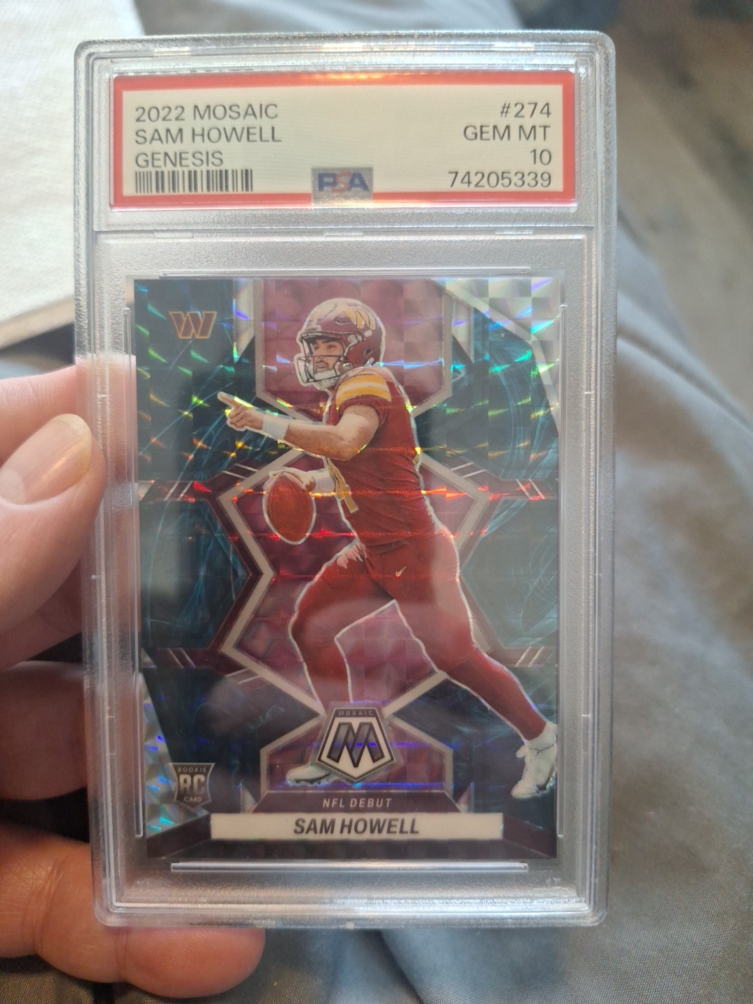 2022 Panini Mosaic - NFL Debut Sam Howell #274 Genesis Mosaic Prizm (RC)