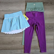 All In Motion Girls Size XS 4-5 LOT Activewear 2 pair leggings 1 skort NWT/NWOT