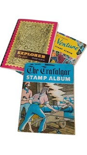 Vintage Stamp Albums x3 Trafalgar Explorer Venture From 1960s 1970s Worldwide