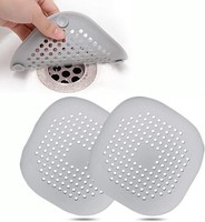 2Er Set Silikon Abflusssieb Dusche HaarfäNger Badewanne Abflussabdeckung Grau