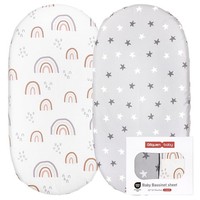 Gllquen Baby Bettlaken Spannbettlaken FüR Babybett 2 Pack 41 X 81 Cm