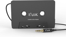 Elook Car Cassette Aux Adapter, 3.5mm Universal Audio Cable Tape Black